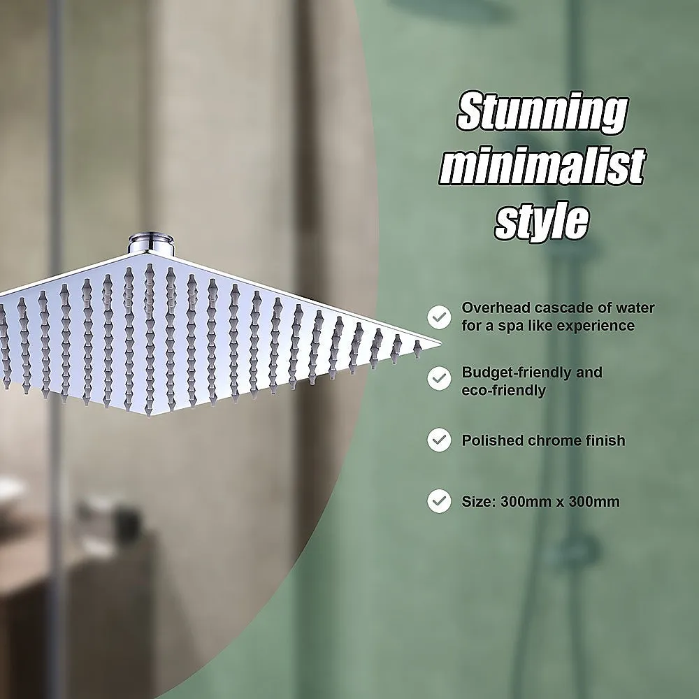 300mm Shower Head Square | 304SS Polished Chrome Finish