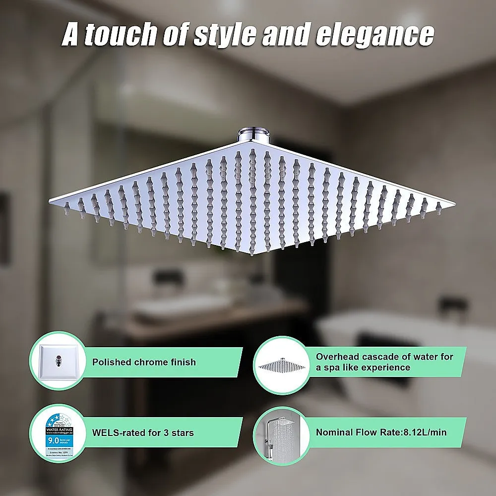 300mm Shower Head Square | 304SS Polished Chrome Finish