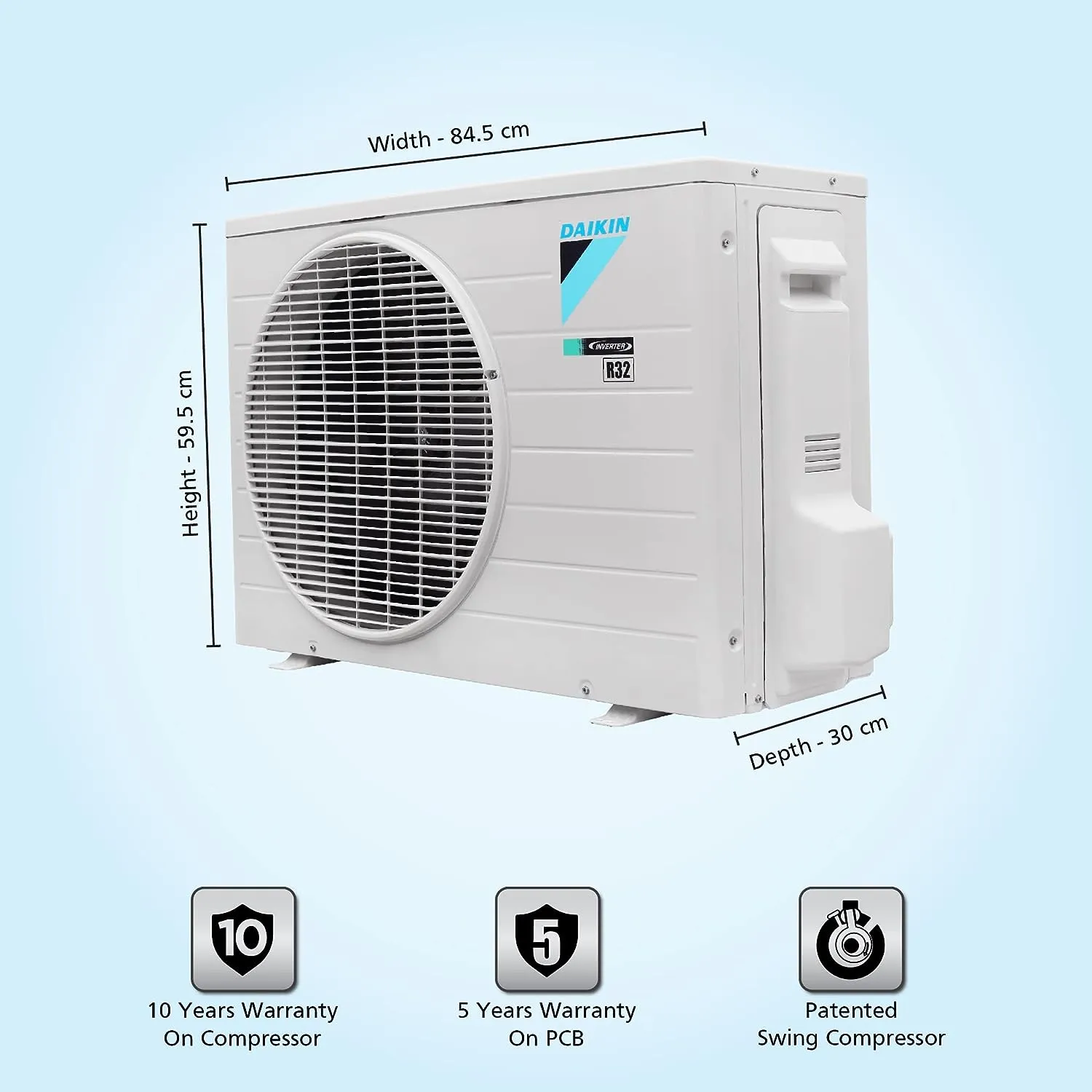 Daikin FTKY50UV16V39 1.5 Ton 3 Star Inverter with Display Split AC (Copper)
