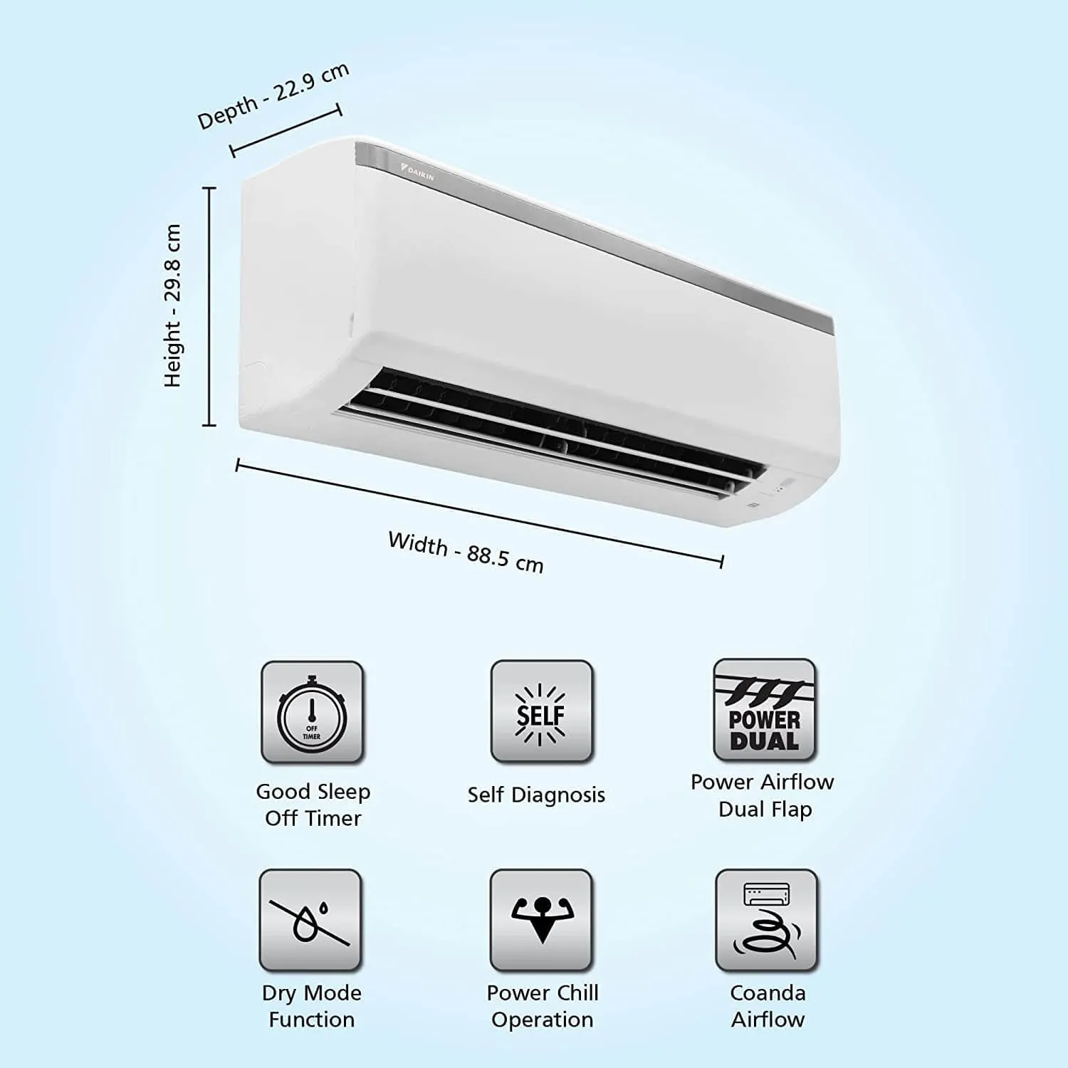 Daikin FTL50UV16 1.5 Ton Fixed Speed Split AC | 3 Star | PM 2.5 Filter | High Ambient Cooling | R32 Gas