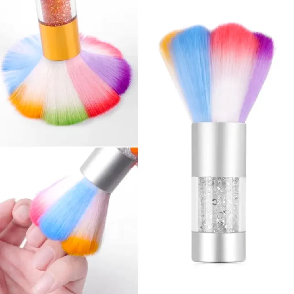 Dusting Brush Soft Hair Short Handle With Rhinestones