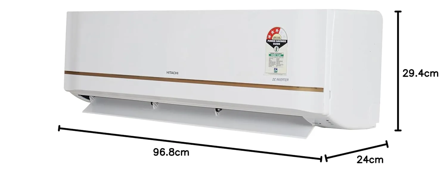Hitachi RSQG318HGXA 1.5 Ton 3 Star, Hot & Cold Inverter Split AC with Expandable Technology (100% Copper, Dust Filter- 3100HP  White)