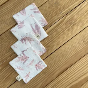 Muhly Grass Muslin Napkins/Wash Cloth (Set Of 4)