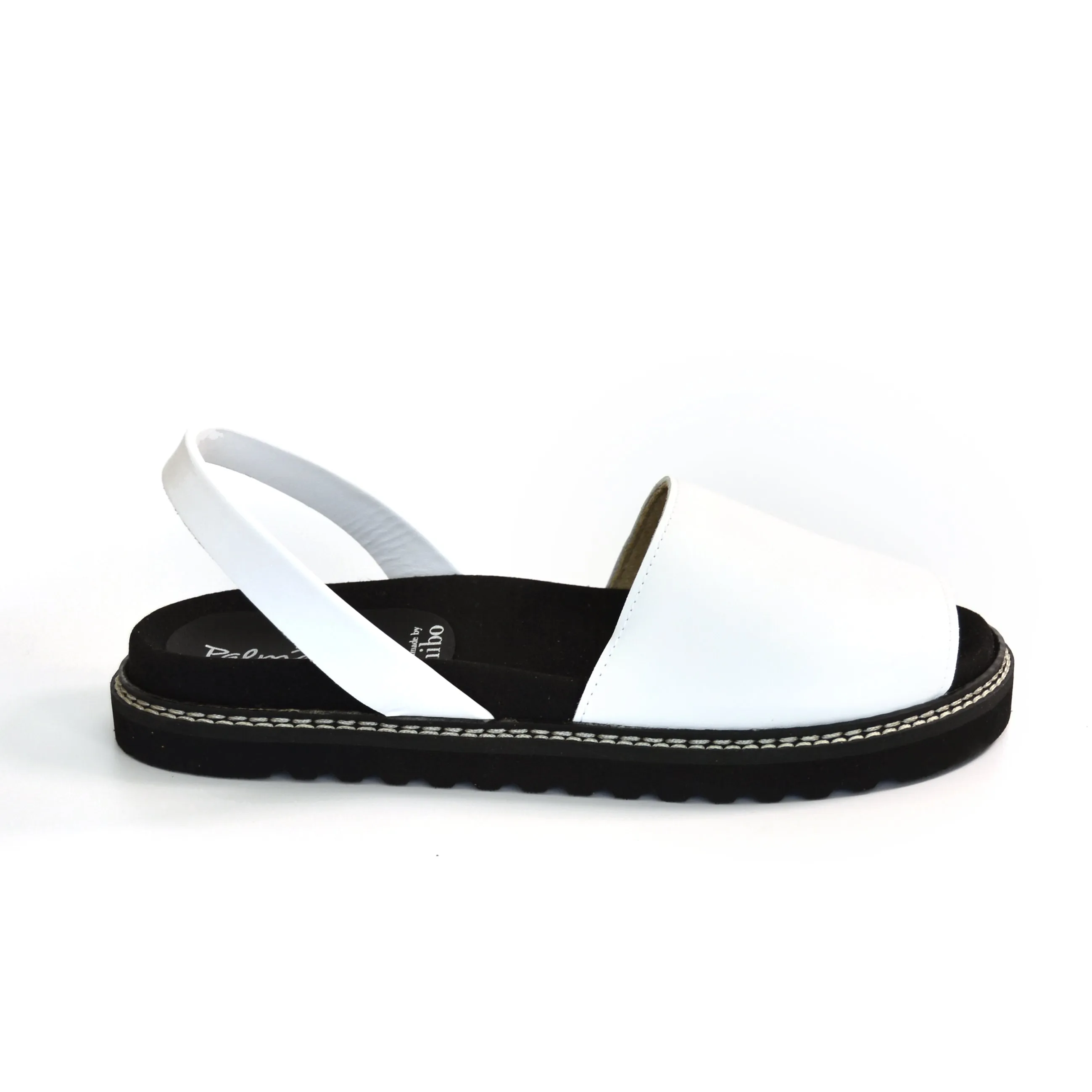 SAMPLE SALE White Leather Ergonomic Avarcas