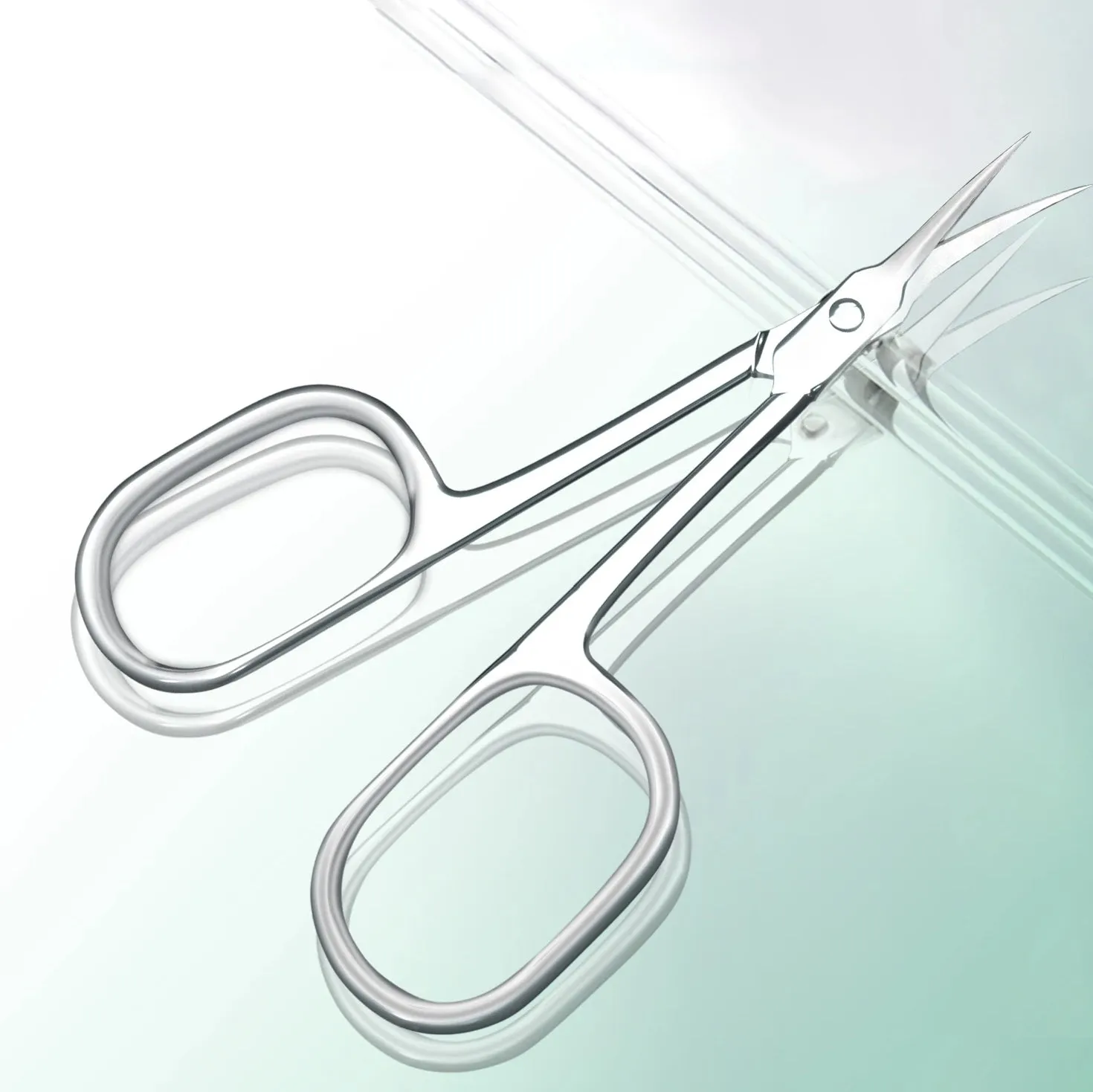 Stainless Steel Cuticle Scissors with Extra Fine Curved Blade