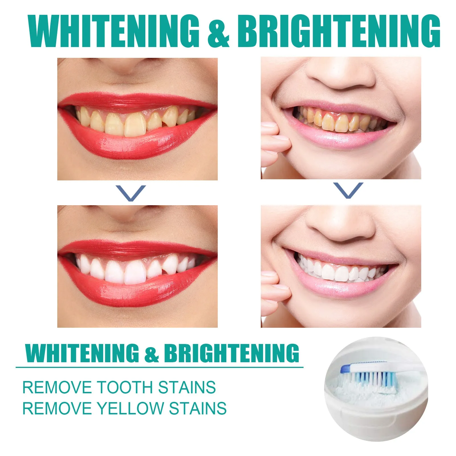 Teeth Pearl Whitening Oral Care Oral Hygiene Removal Tooth Stains Bad Breath