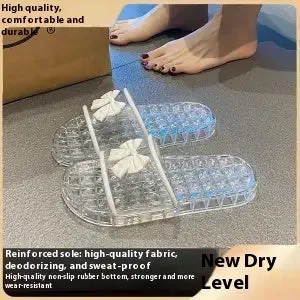 Transparent Crystal Slippers Female Home Summer Bath Non-slip