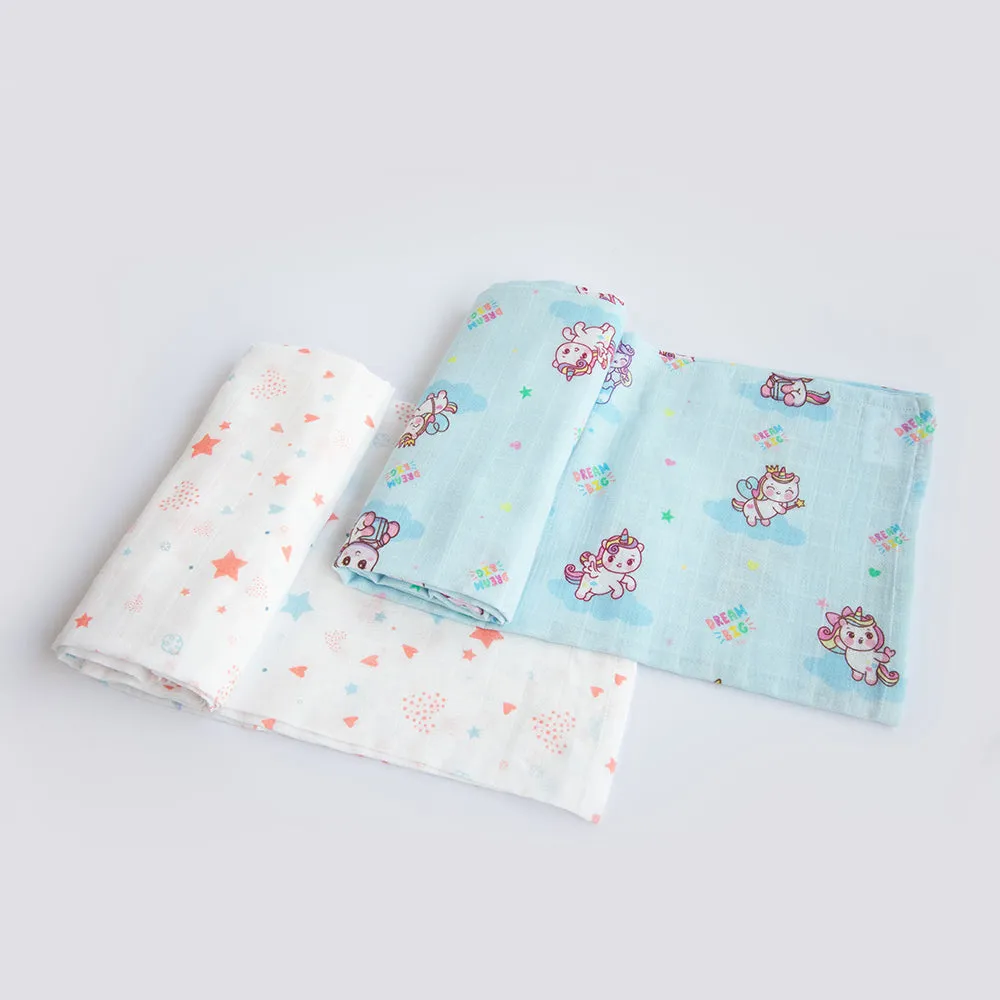 Unicorn Dreams Muslin Essentials - Set Of 6