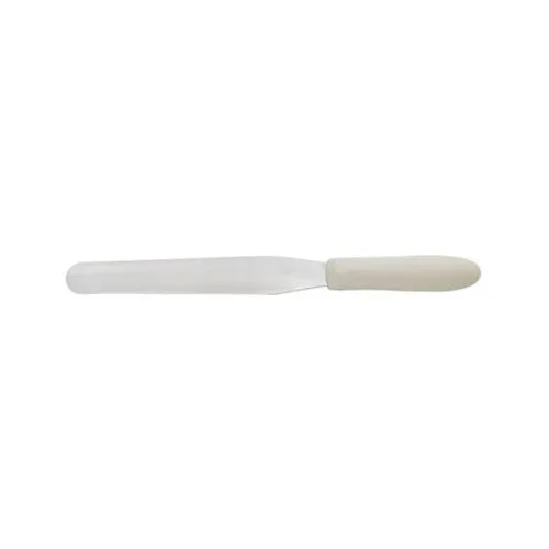 Winco TWPS-7 7-3/4" Blade Bakery Spatulas with Whie Ergonomic Plastic Handle