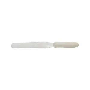Winco TWPS-7 7-3/4" Blade Bakery Spatulas with Whie Ergonomic Plastic Handle